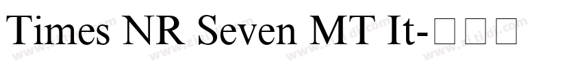 Times NR Seven MT It字体转换